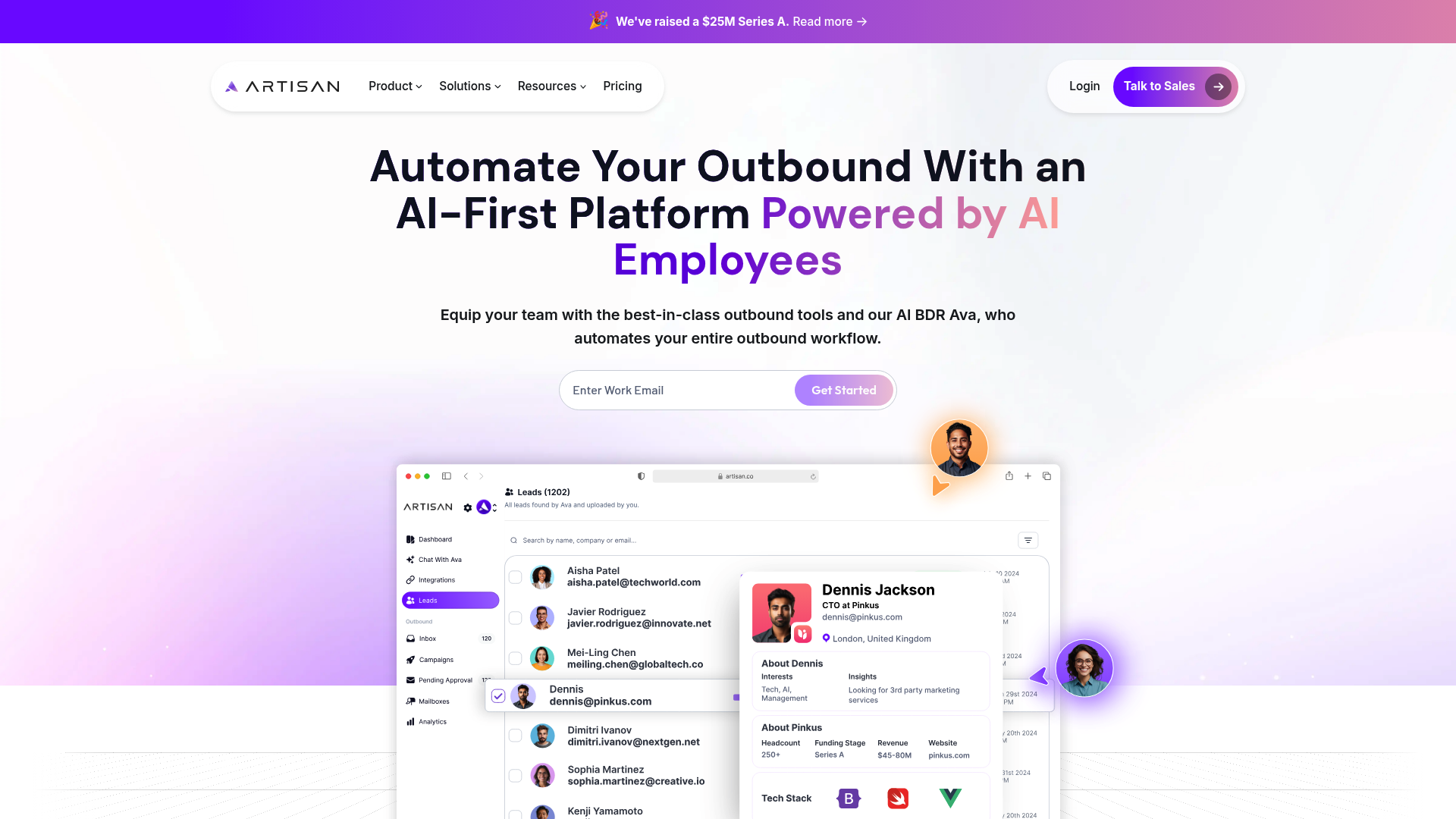 Artisan — Sales Prospecting & Outreach Platforms