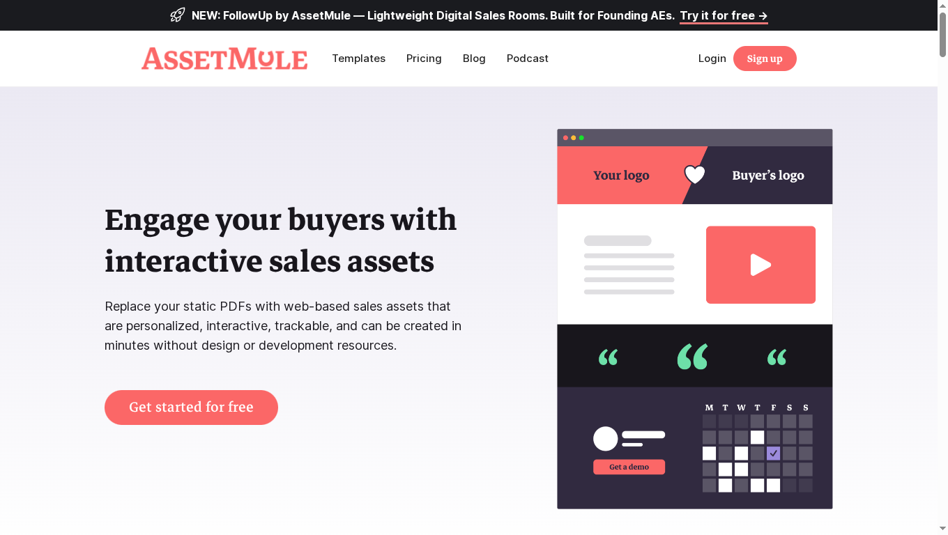AssetMule — AI Sales Content & Personalization