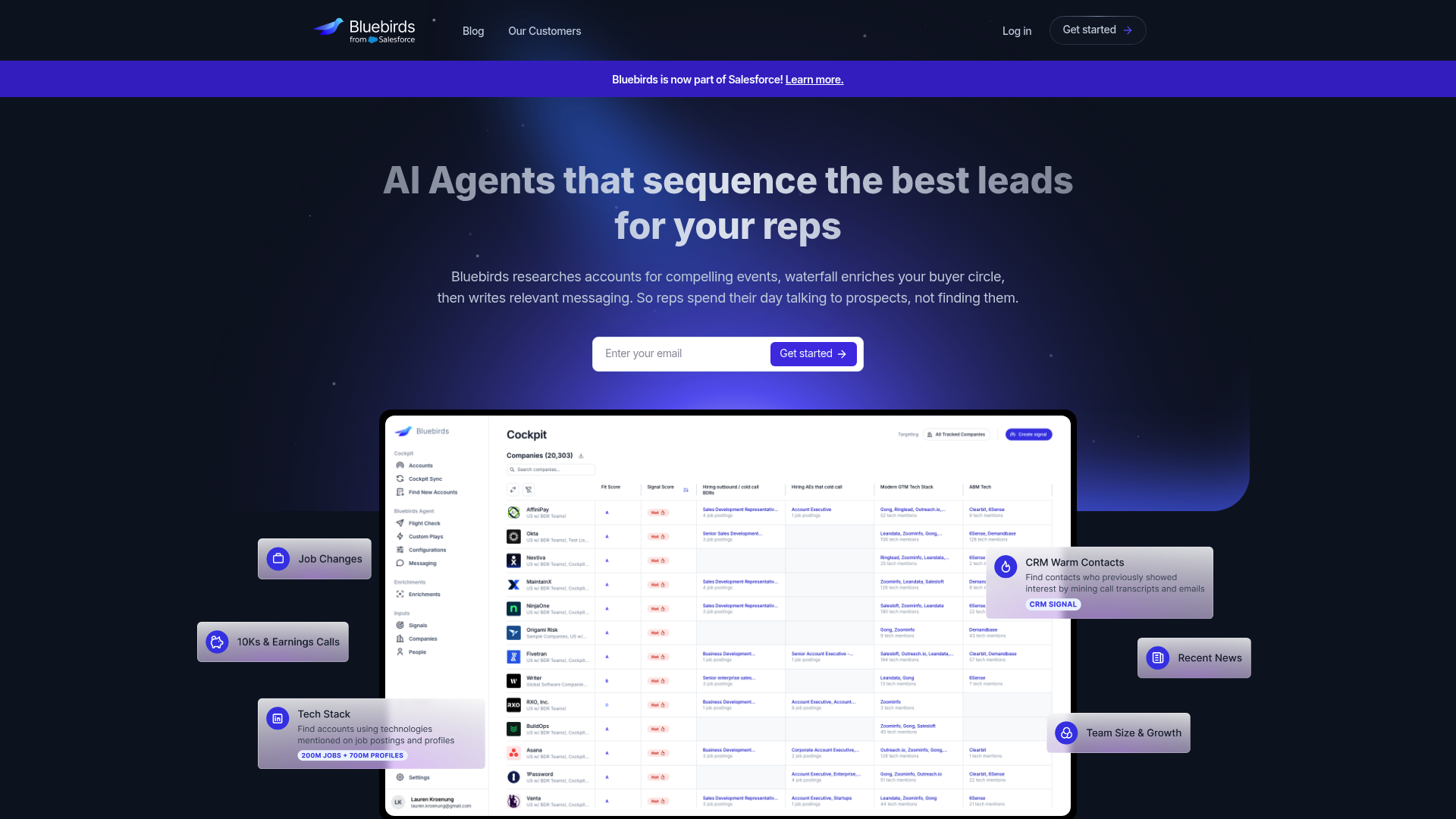 Bluebirds: AI Sales Intelligence & Account Research
