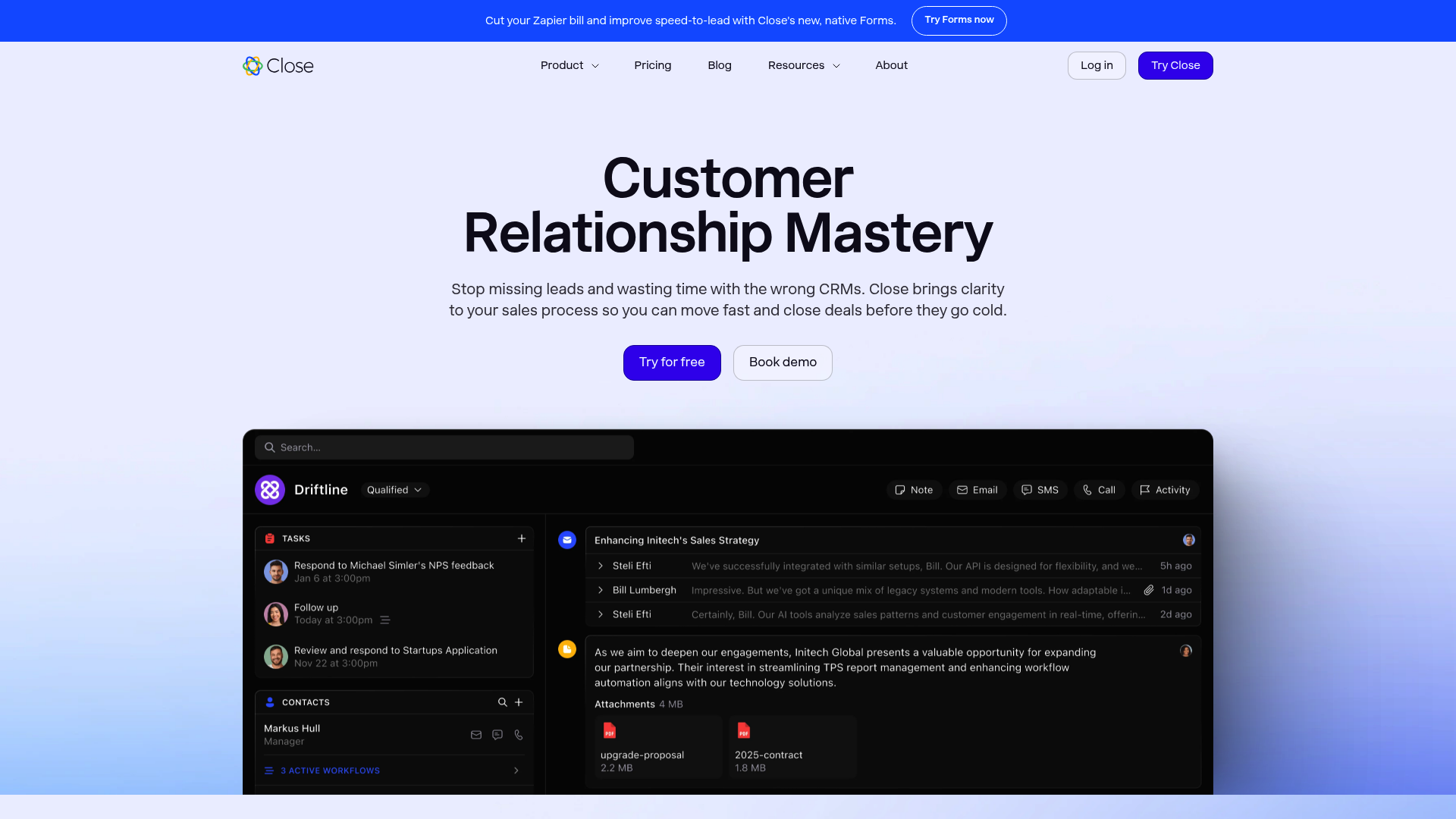 Close — AI CRM & Lead Management