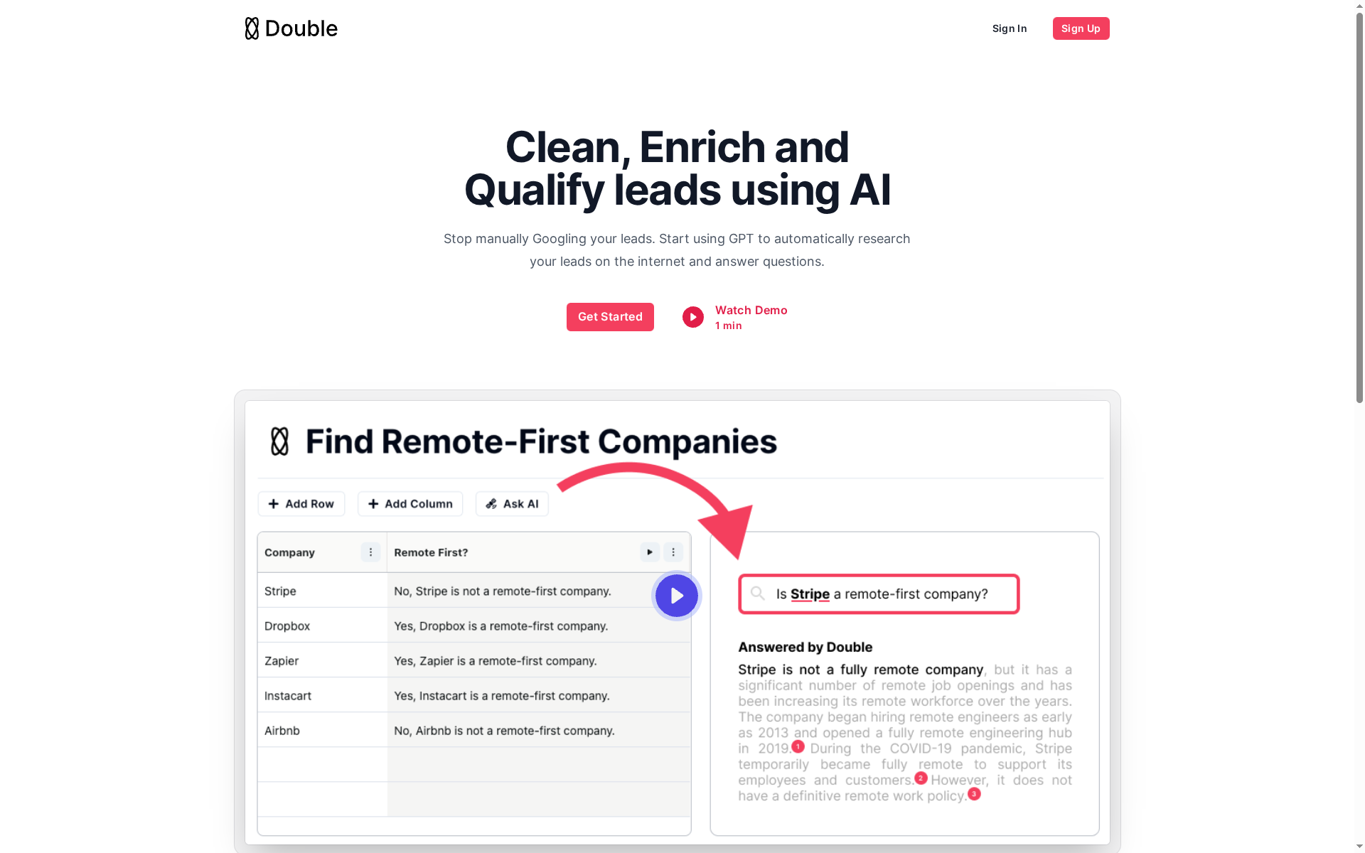 Double — AI Sales Intelligence & Account Research