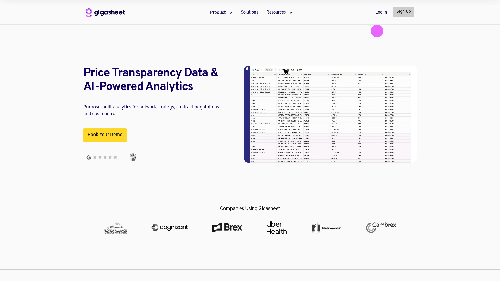 Gigasheet — AI Sales Intelligence & Account Research