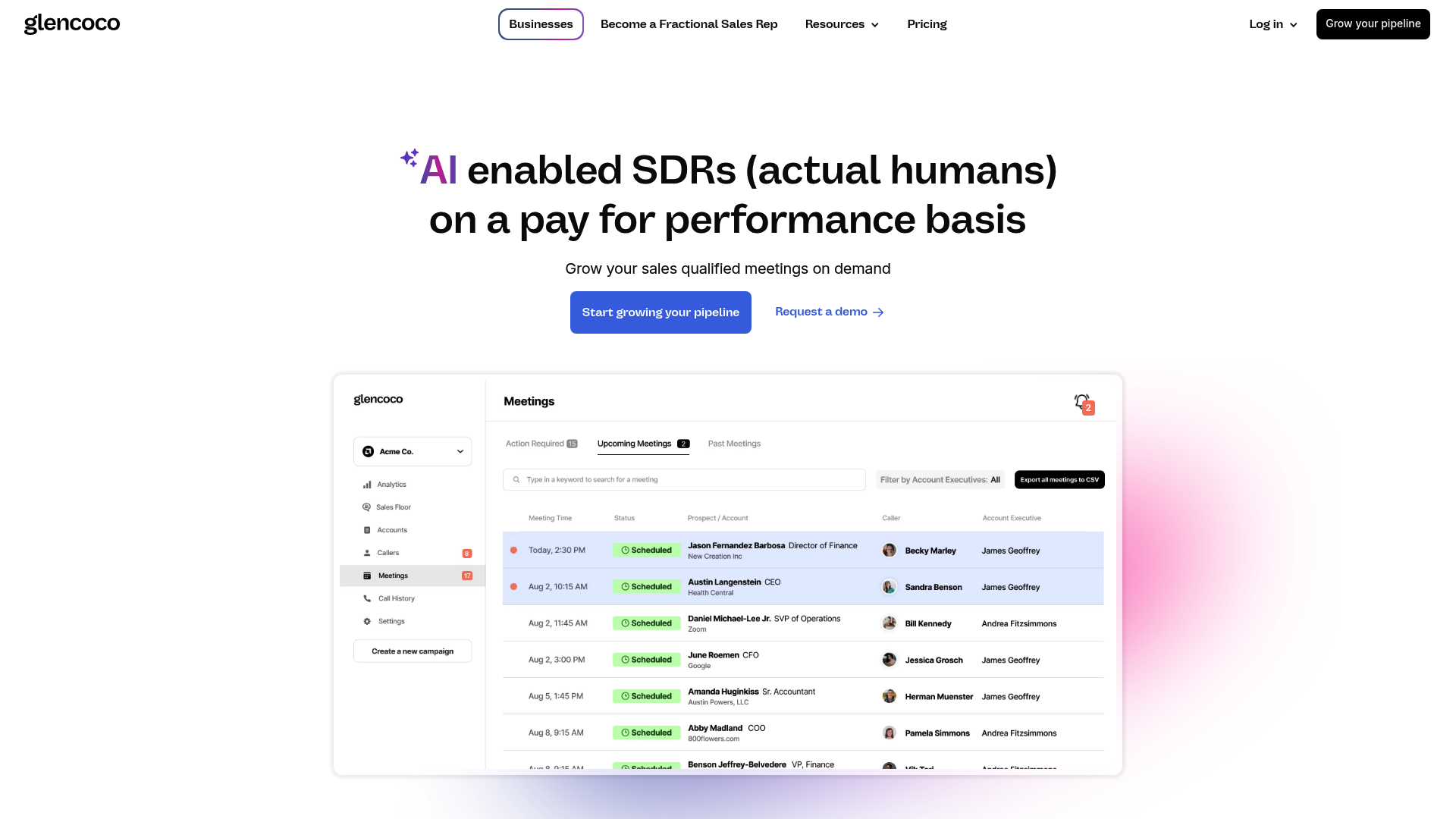 Glencoco — AI Sales Intelligence & Account Research