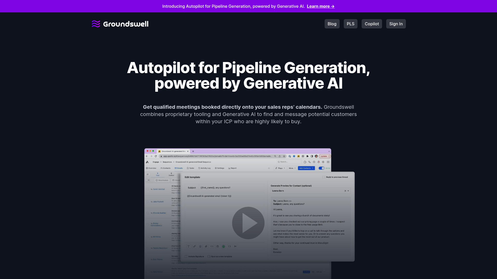 Groundswell — AI Sales Intelligence & Account Research
