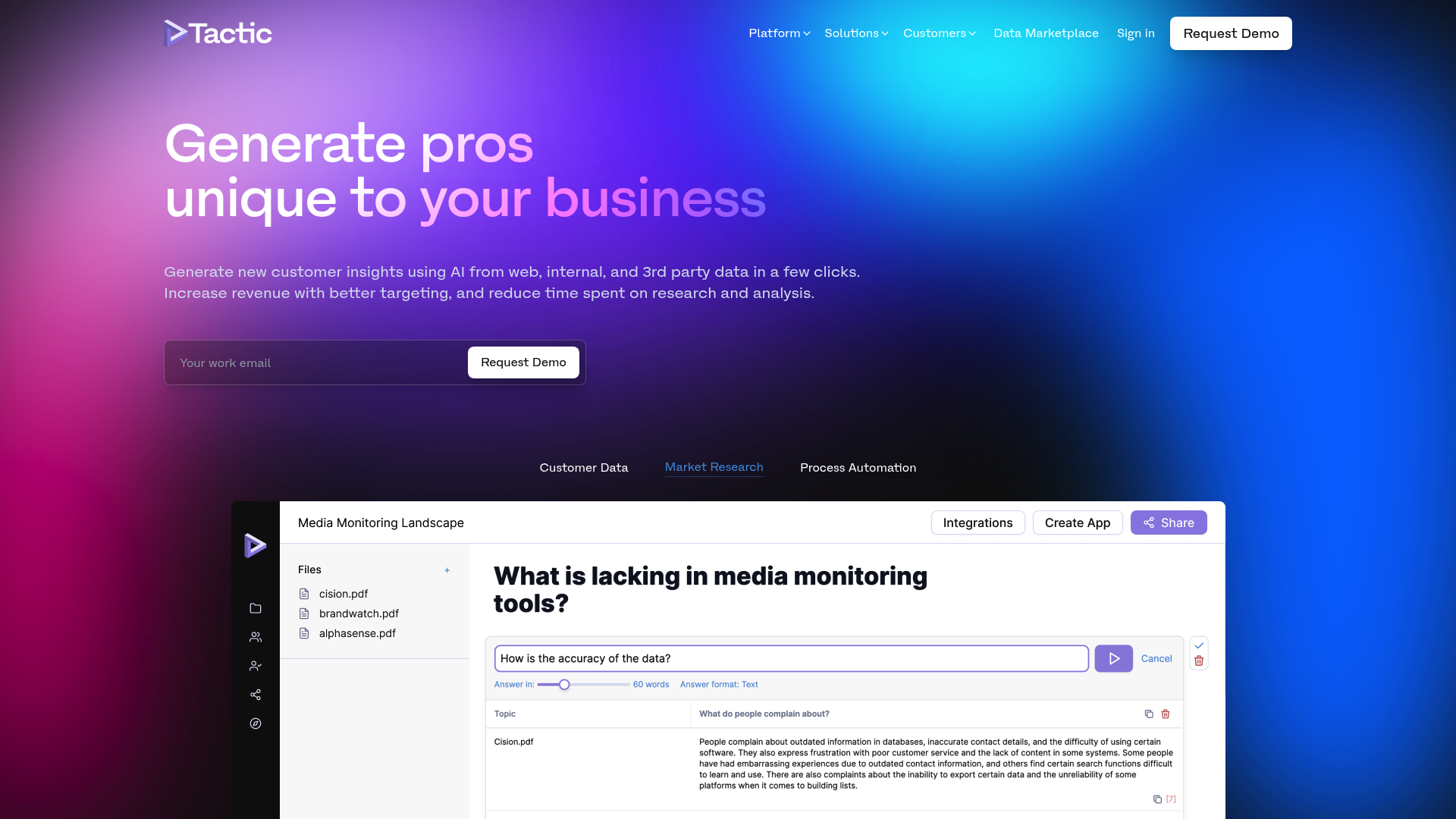 Tactic — AI Sales Intelligence & Account Research
