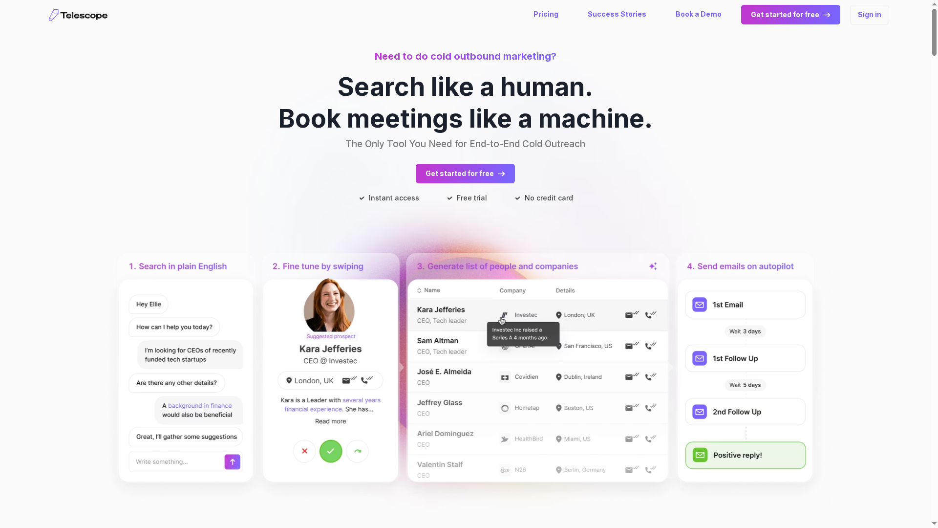 Telescope — Sales Prospecting & Outreach Platforms