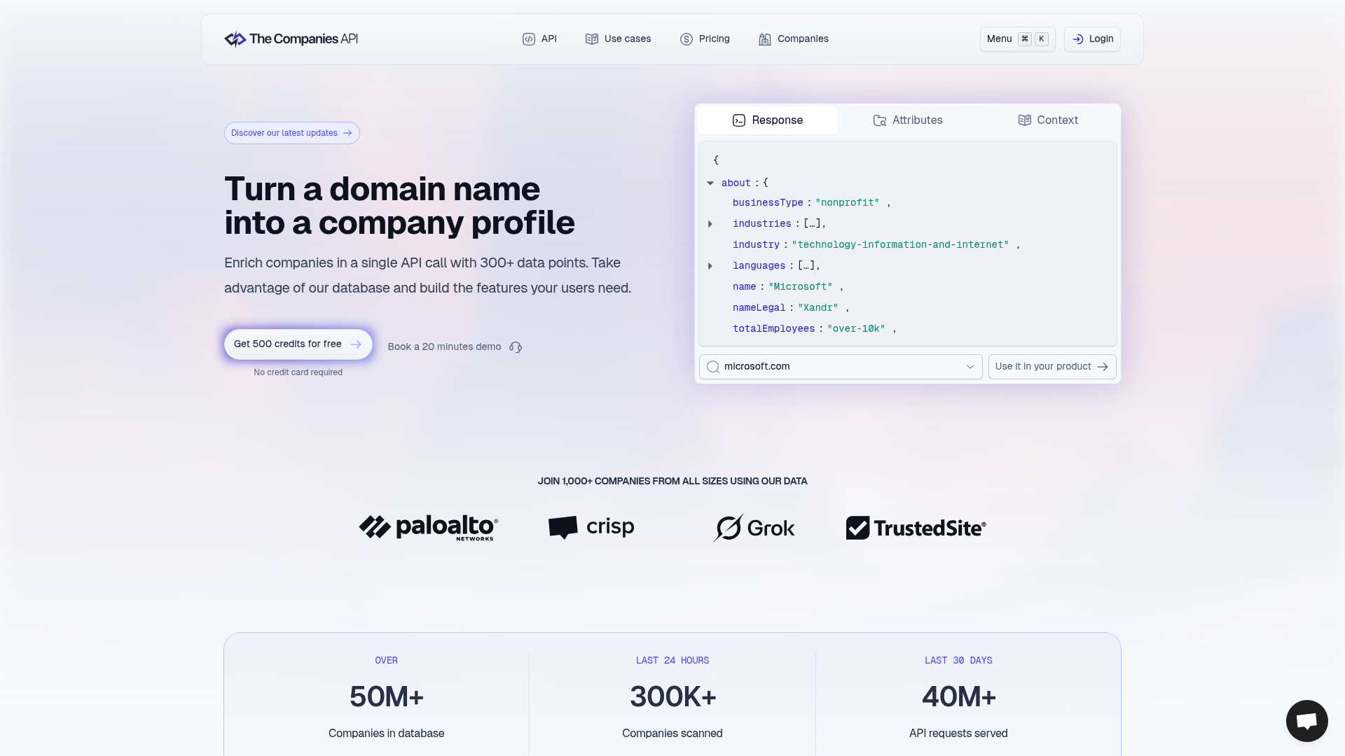 The Companies API — AI Sales Intelligence & Account Research