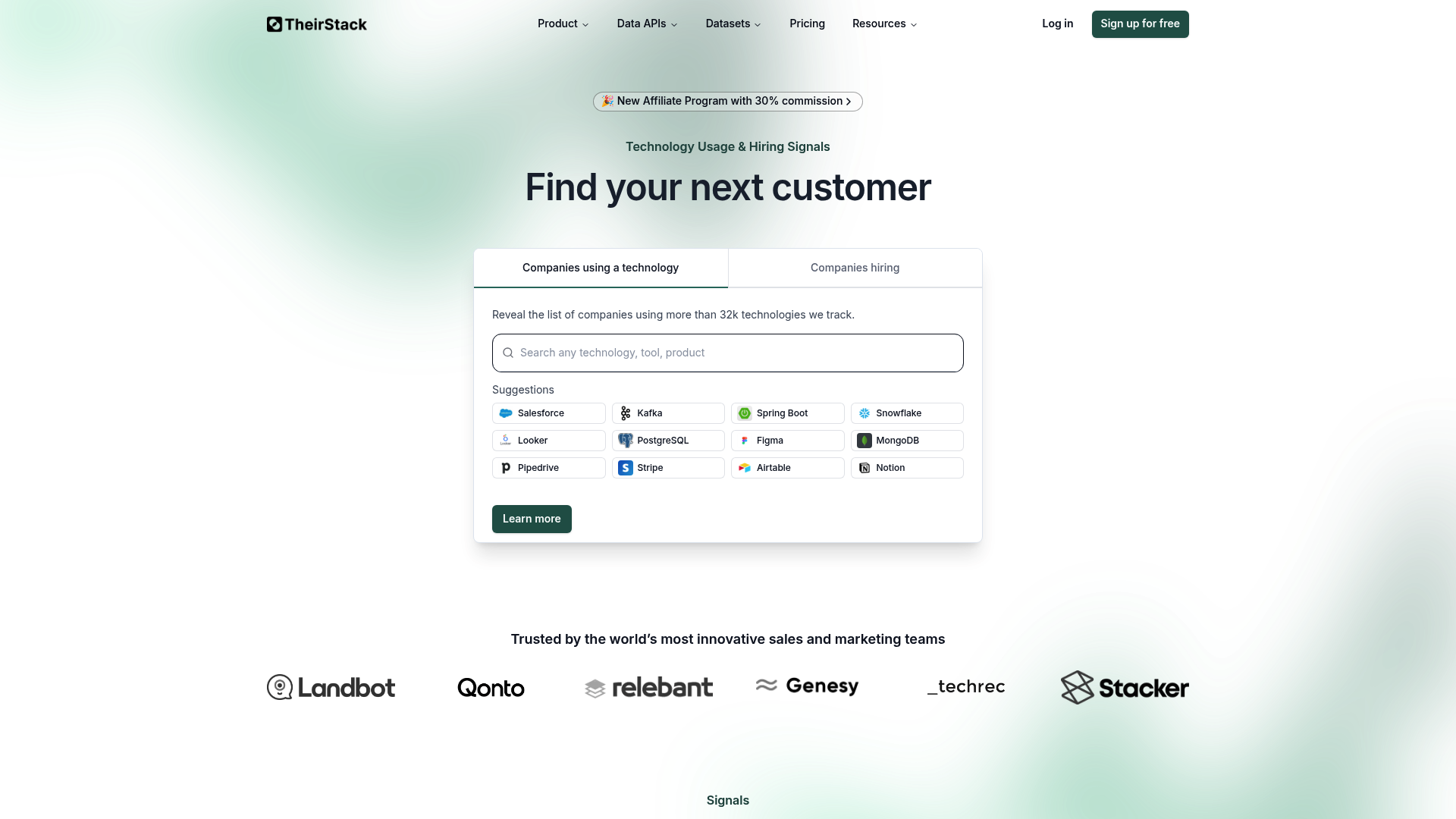 TheirStack — AI Sales Intelligence & Account Research