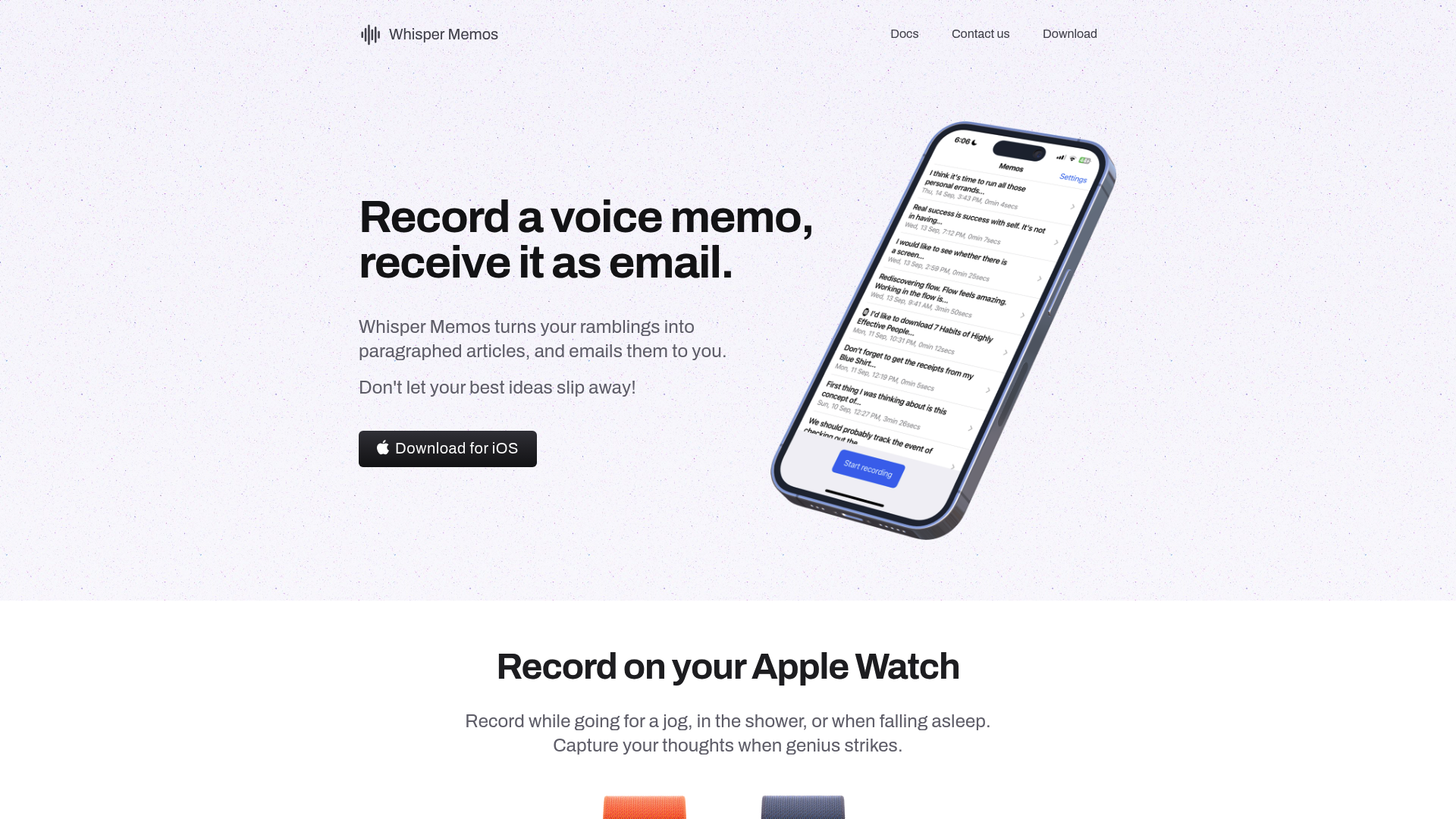 Whisper Memos — Meetings