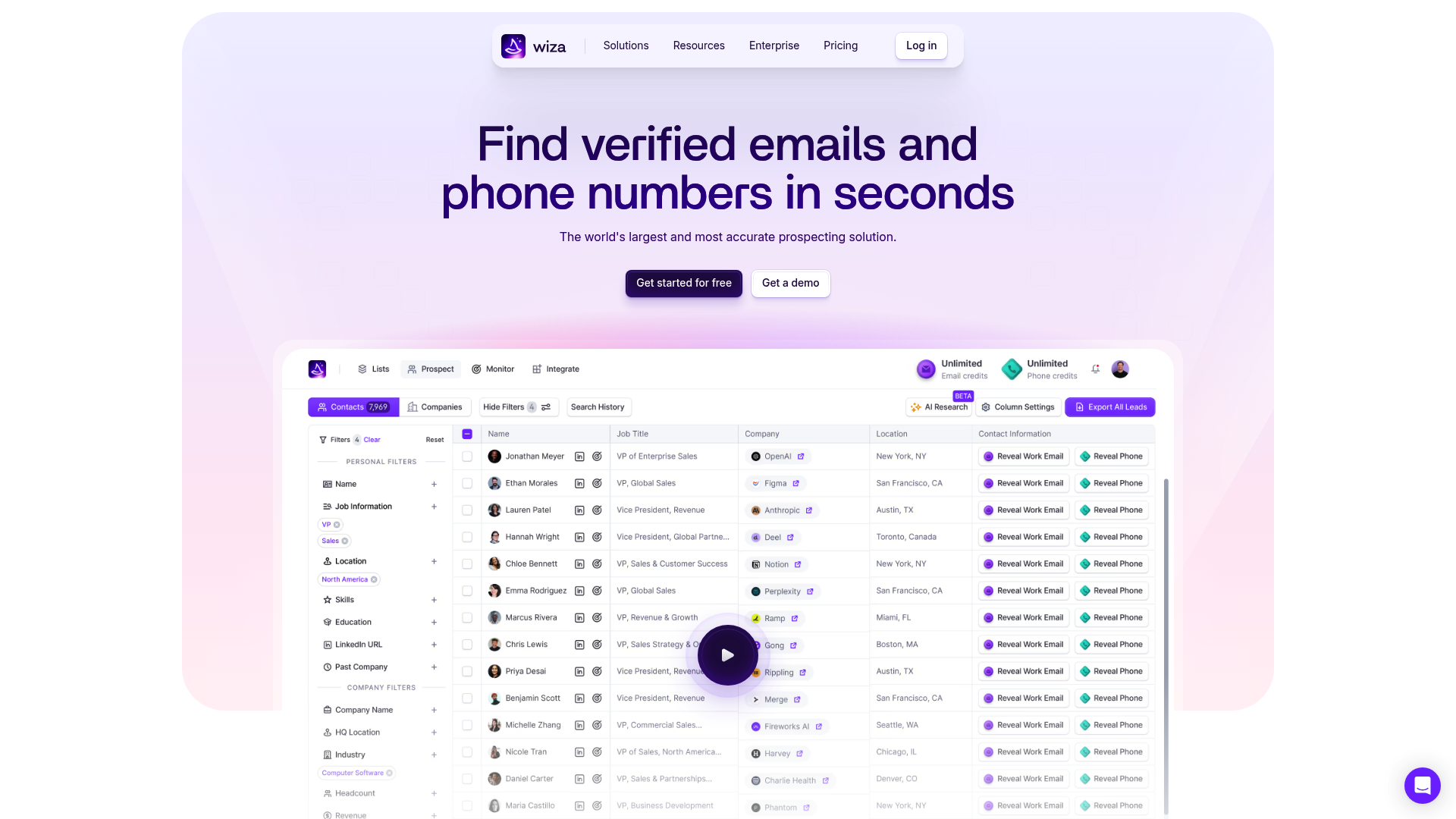 Wiza — Lead Data: Enrichment