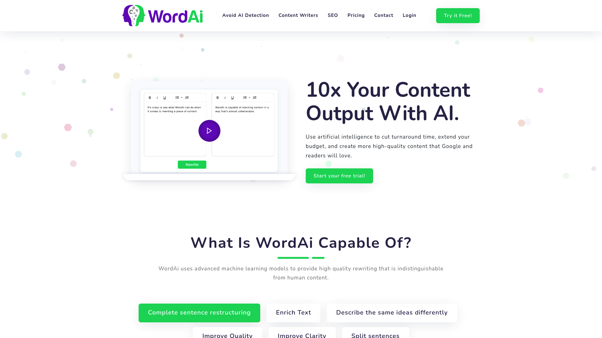 WordAI — AI Content Writing/AI Copywriting